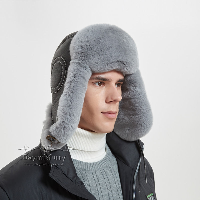 Thumbnail: Sheepskin Trapper Hat for Men