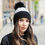Thumbnail: Wool Beanie Hat With Raccoon Fur Pom Pom