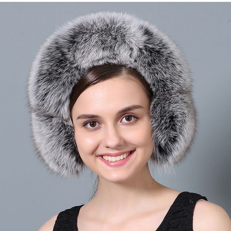 Thumbnail: Black Frost Fox Fur Earmuffs
