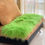 Thumbnail: Mongolian Sheepskin Wool Rug / Blanket in Emerald