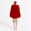 Thumbnail: Mongolian Lamb Fur Hoody Jacket  in Red