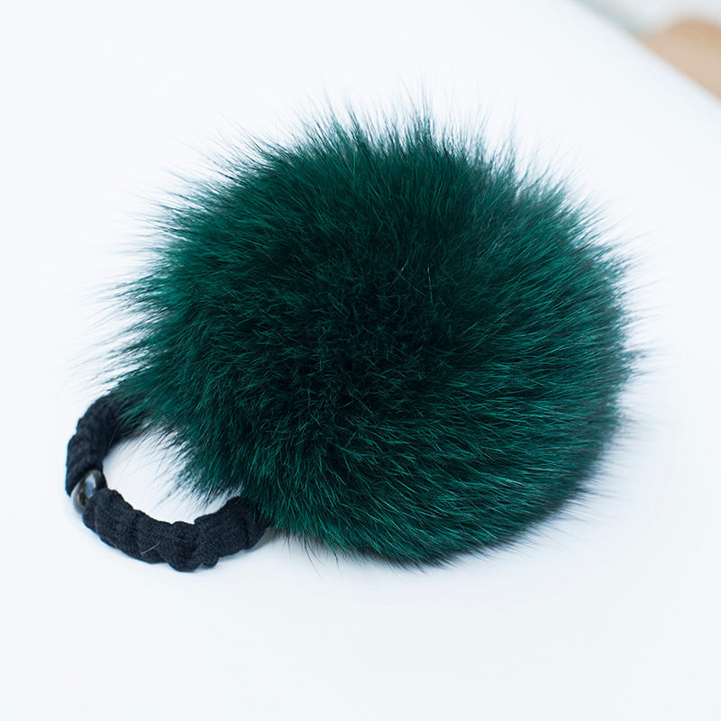 Thumbnail: Fox Fur Pom Pom Hair Band