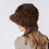 Thumbnail: Knit Mink Fur Bucket Hat in Chocolate
