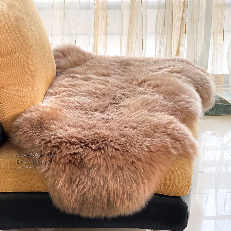 Thumbnail: 1 Pelt  Australian Whole Sheepskin Rug in Camel