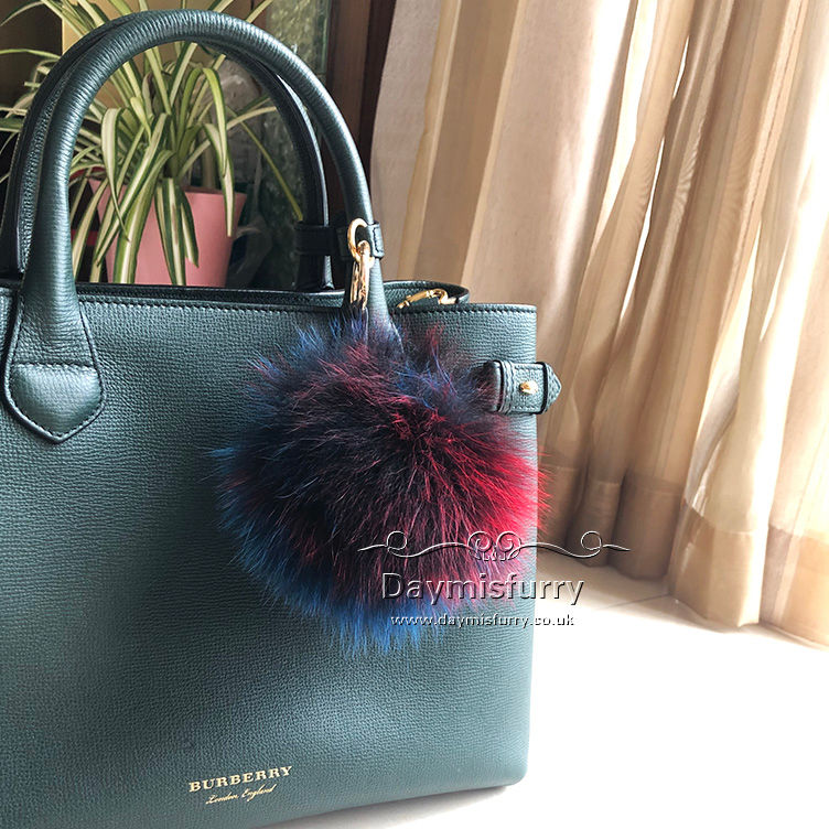 Thumbnail: Fox Fur Ball Easter Egg Bag Charm / Key Ring