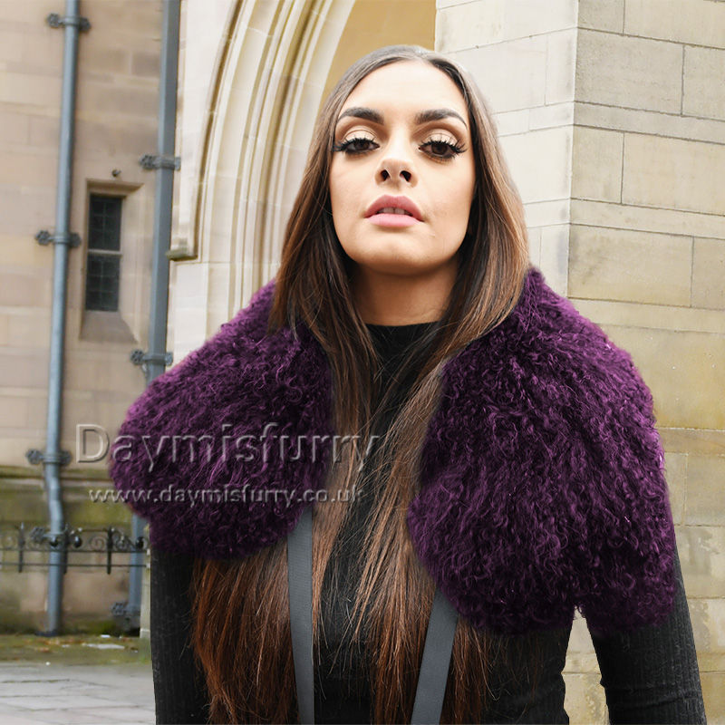 Thumbnail: Mongolian Lamb Fur Collar Scarf