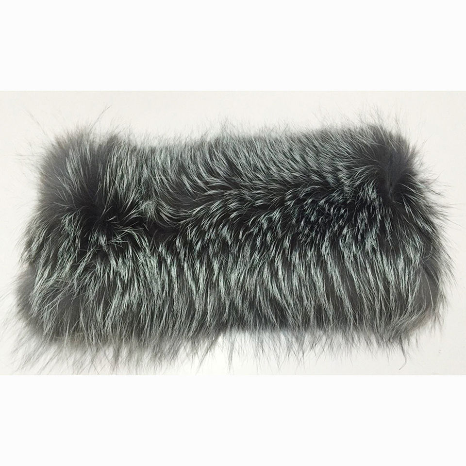 Thumbnail: Silver Fox Fur Snood Shawl