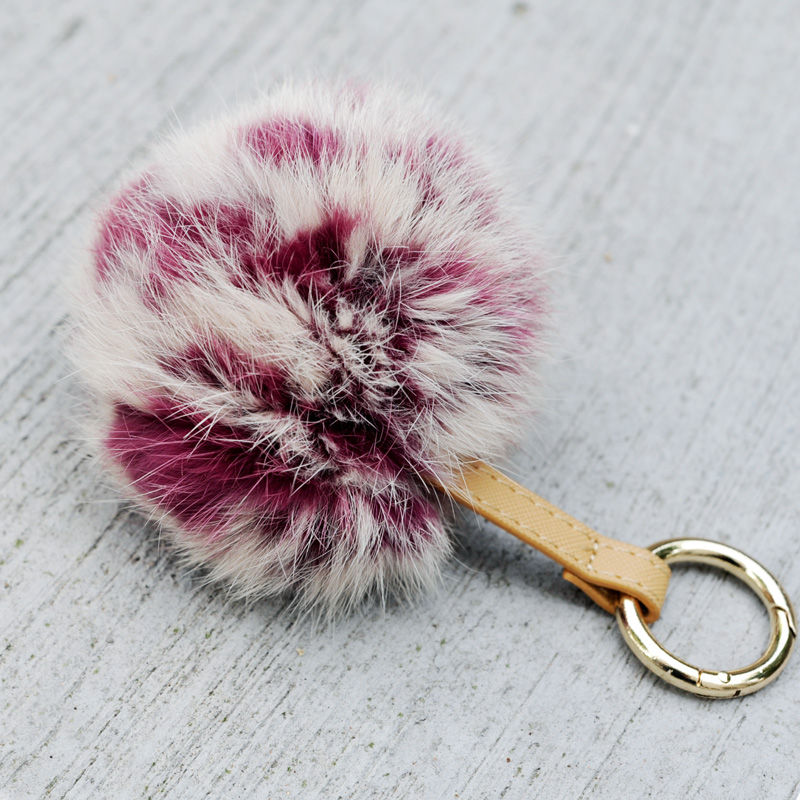 Thumbnail: Oversize Rabbit Fur Pom Pom Bag Charm