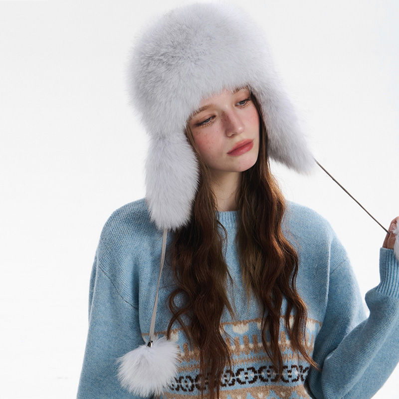 Thumbnail: Unisex Fox Fur Trooper Hat