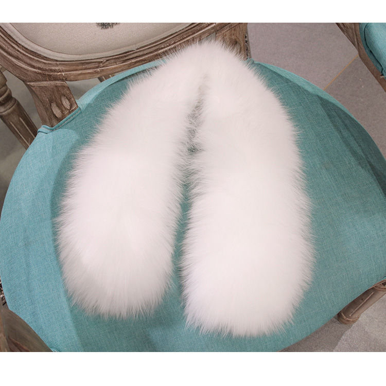 Thumbnail: Fox Fur Collar Scarf  in Black Frost