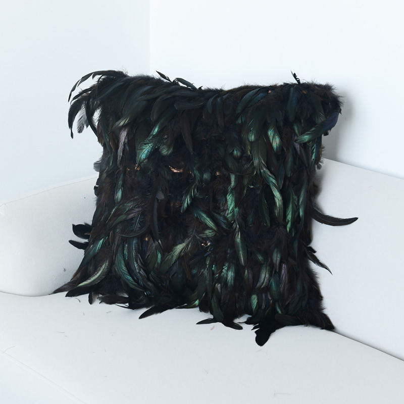 Thumbnail: Dyed  Feather Decorative Pillow Case