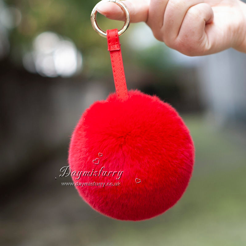 Thumbnail: Rex Rabbit Fur Ball Bag Charm
