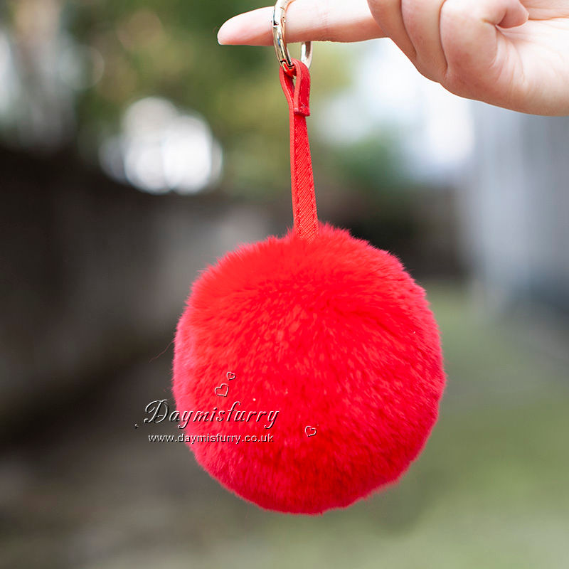 Thumbnail: Rex Rabbit Fur Ball Bag Charm