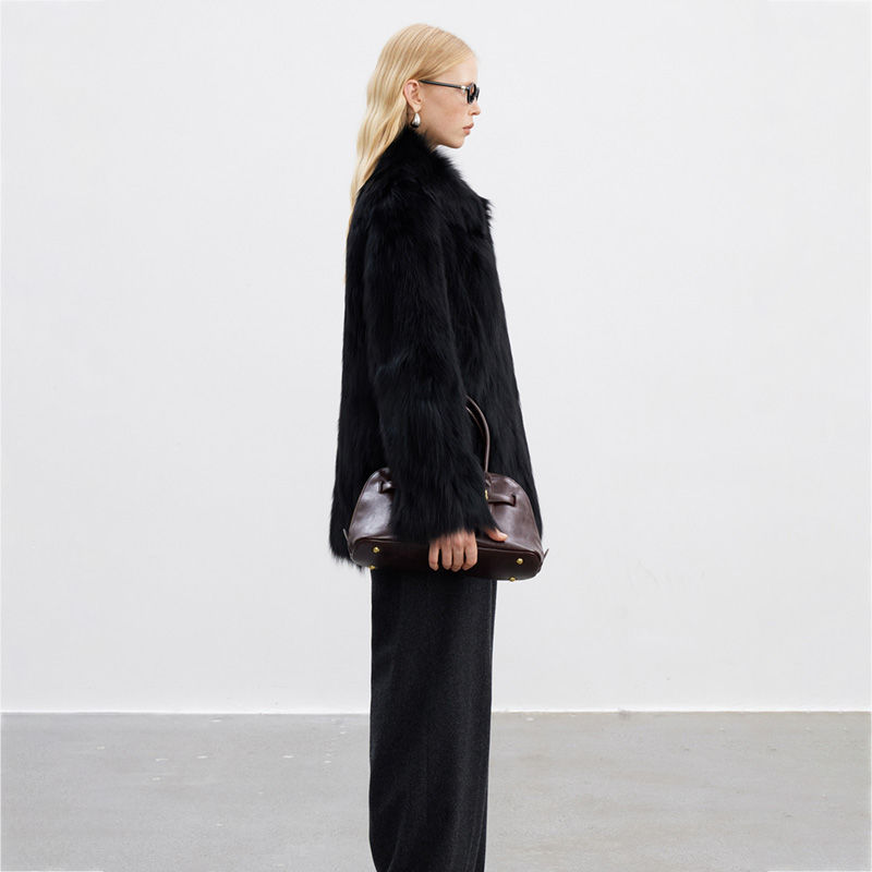 Thumbnail: Fox Fur Jacket in Black