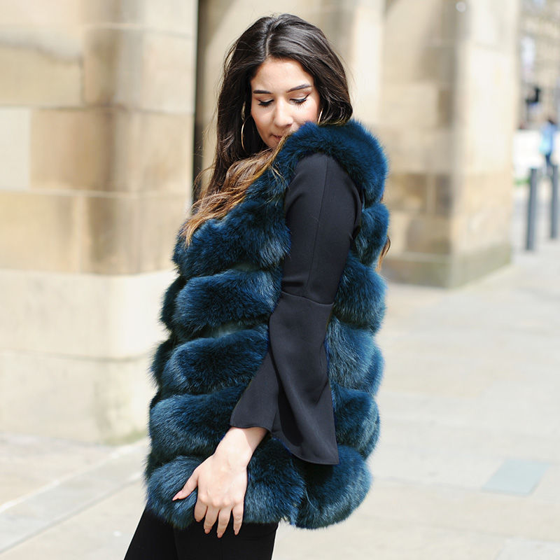 Thumbnail: Fox Fur  Lady Giletin Blue