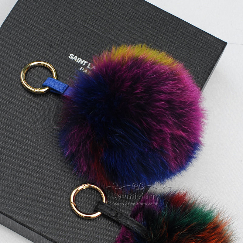 Thumbnail: Fox Fur Ball Easter Egg Bag Charm / Key Ring