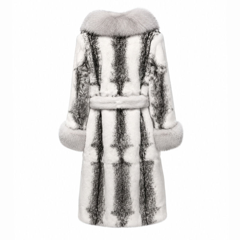 Thumbnail: Rabbit Fur Coat with Fox Fur Collar