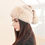 Thumbnail: Wool Christmas Hat  With  Fox Fur Ball & Mink Fur Trim