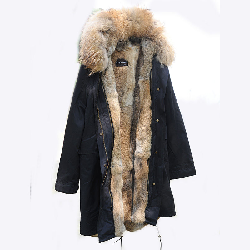 Thumbnail: Rabbit Fur Parka with Raccoon Fur Collar