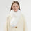 Thumbnail: Fox Fur Scarf in White / Chocolate