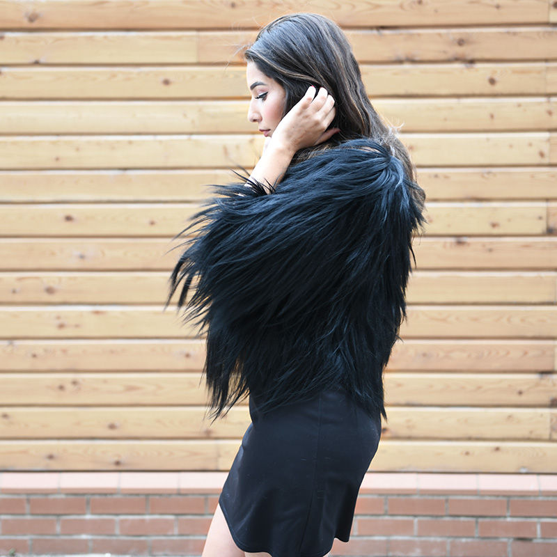 Thumbnail: Premium Goat Wool Jacket in Black