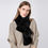 Thumbnail: Unisex Rex Rabbit Fur Scarf in Black