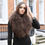 Thumbnail: Mongolian Lamb Fur Collar Scarf in Chocolate