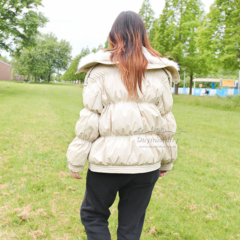 Thumbnail: Down Jacket With Fox Fur Trim