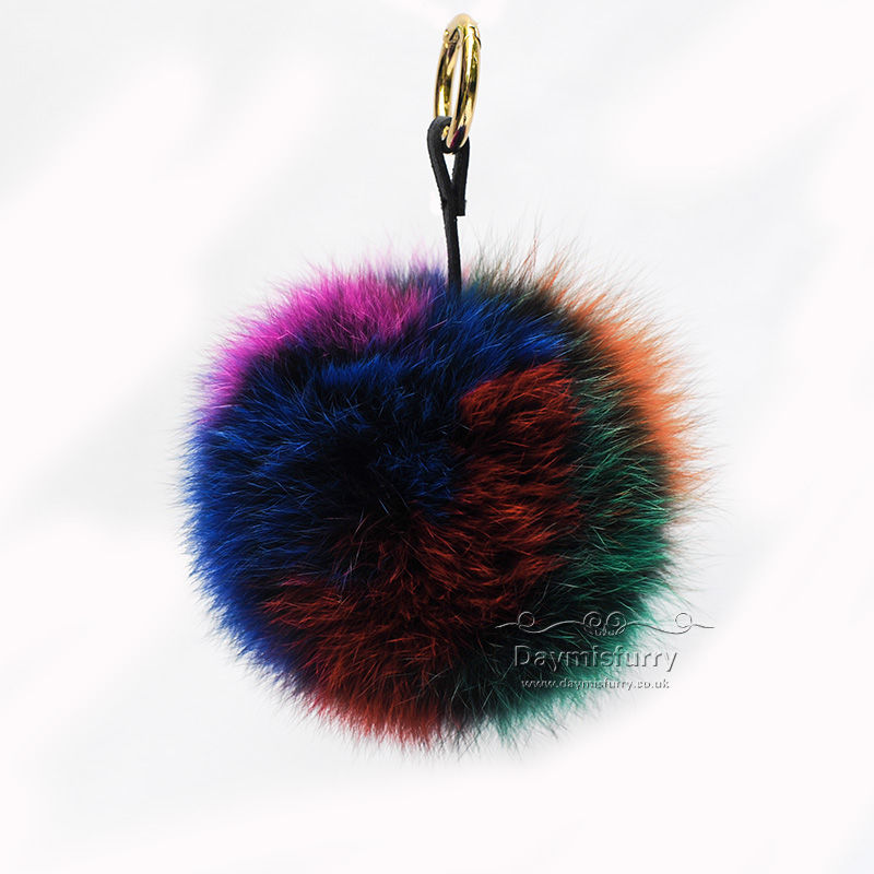 Thumbnail: Fox Fur Ball Easter Egg Bag Charm / Key Ring