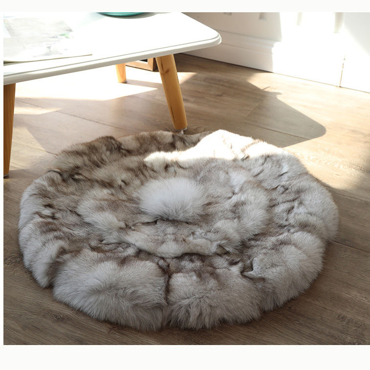 Thumbnail: Round Fox Fur Cushion - 20.5"