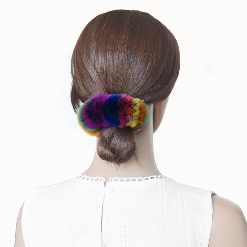 Thumbnail: Rex Rabbit Fur Scrunchy Hair Ties