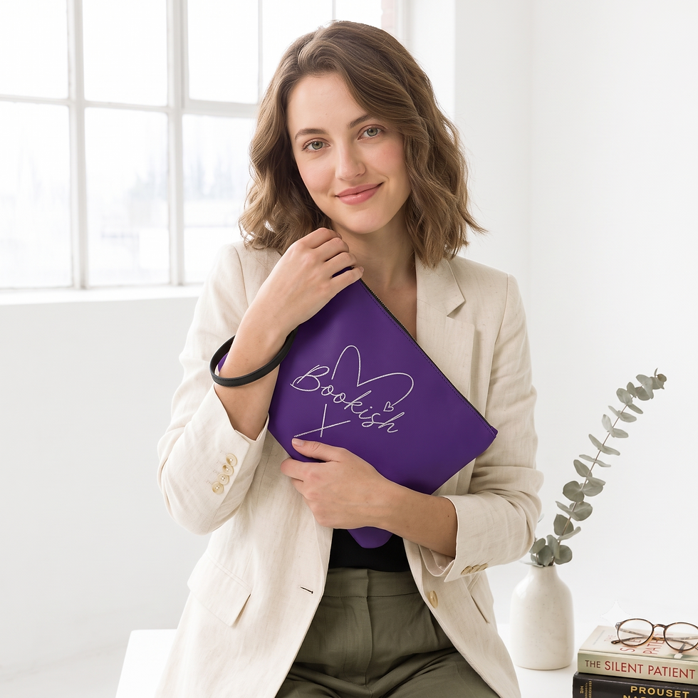 Thumbnail: Bookish Crossbody Bag for Readers and Writers - Purple Indigo Bookish Gifts