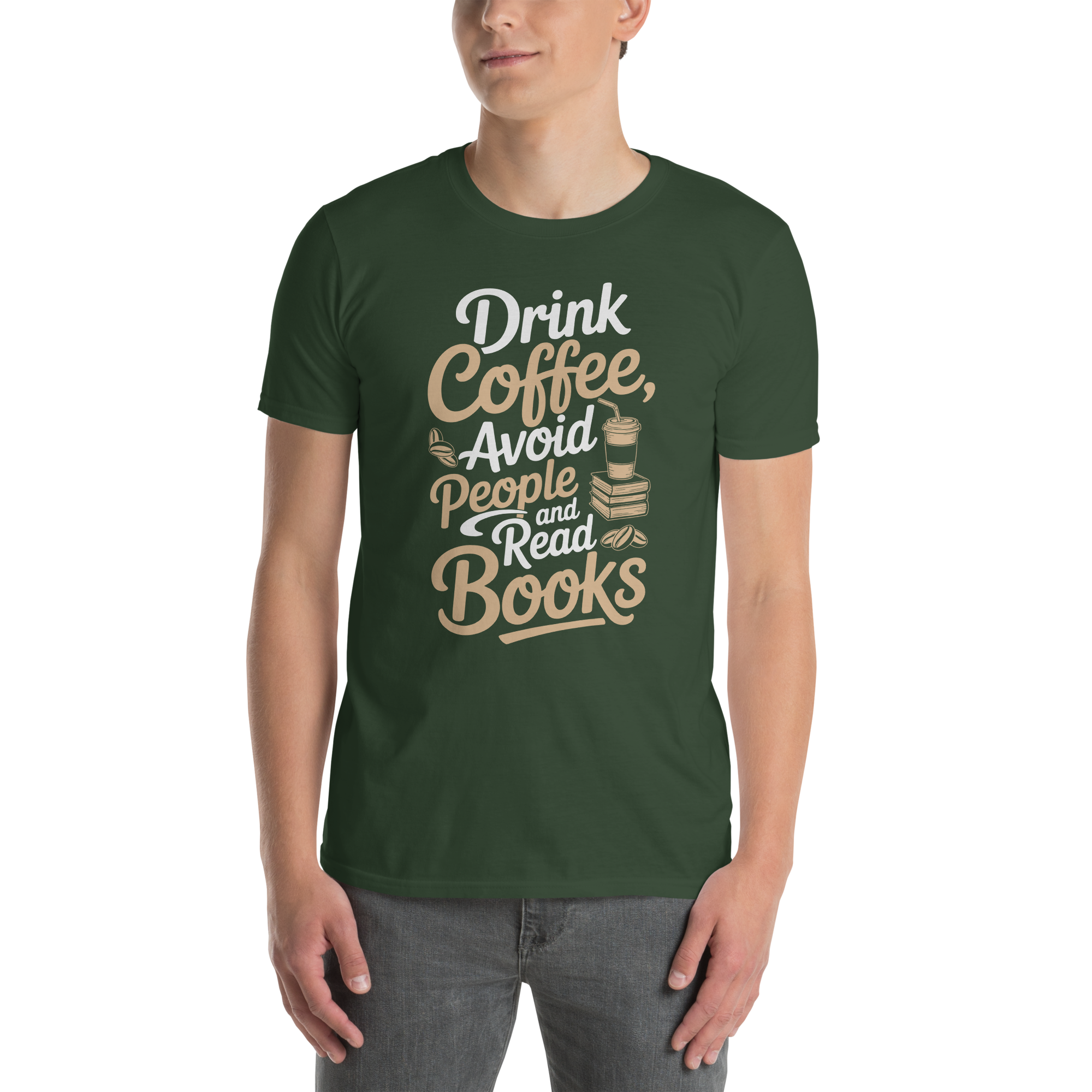 Drink Coffee, Avoid People, Read Books Short-Sleeve Unisex T-Shirt Bookish Shirt