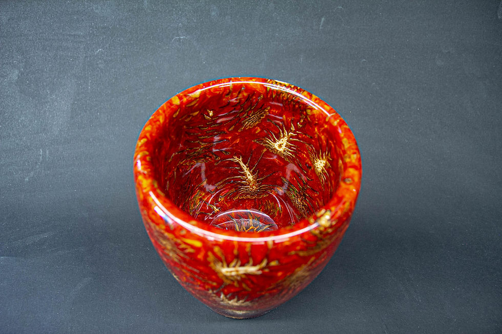 Thumbnail: Firey Multi Coloured Hybrid  Pine Cone Vase
