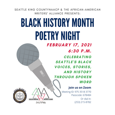 Seattle King County NAACP Black History Month Poetry Night