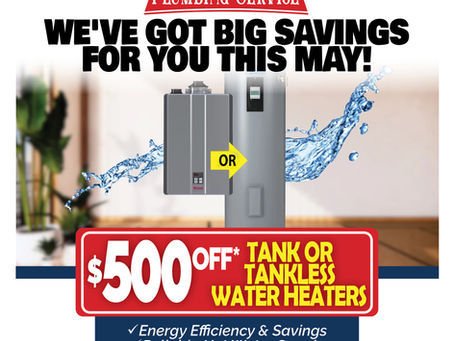 Big Savings on Hot Water This May from Earl Gray & Sons Plumbing