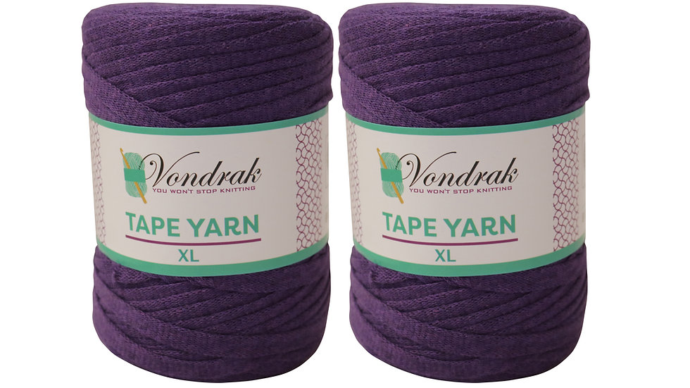 Tape Yarn 328 yards Cotton (2 Rolls) PURPLE website