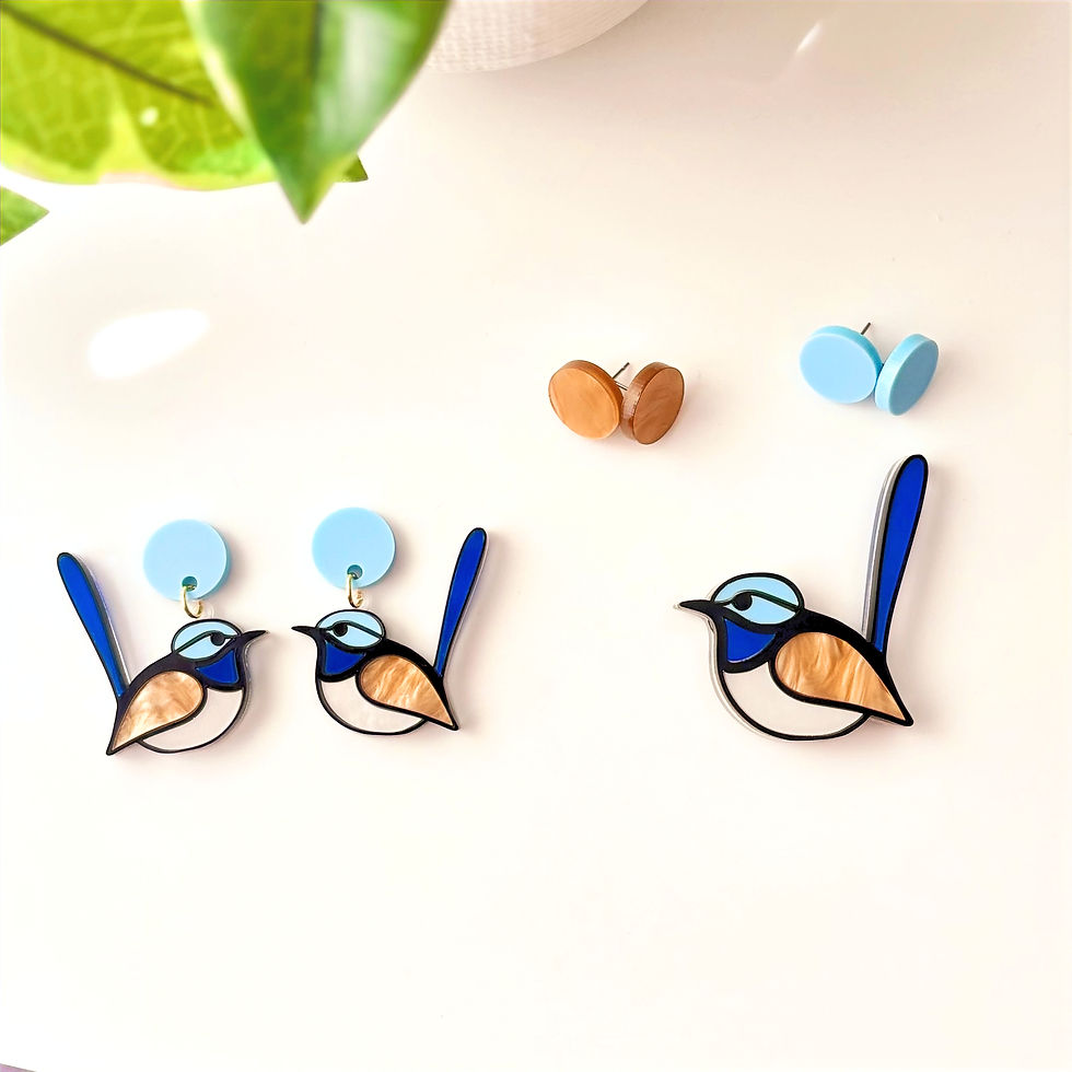 Thumbnail: Fairy Wren - Earrings