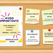 Junta Informativa del 1er Parcial del semestre febrero–julio 2026 📚