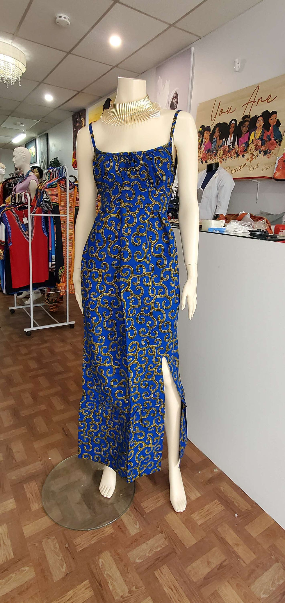 Miniature : Robe de soirée pagne wax 