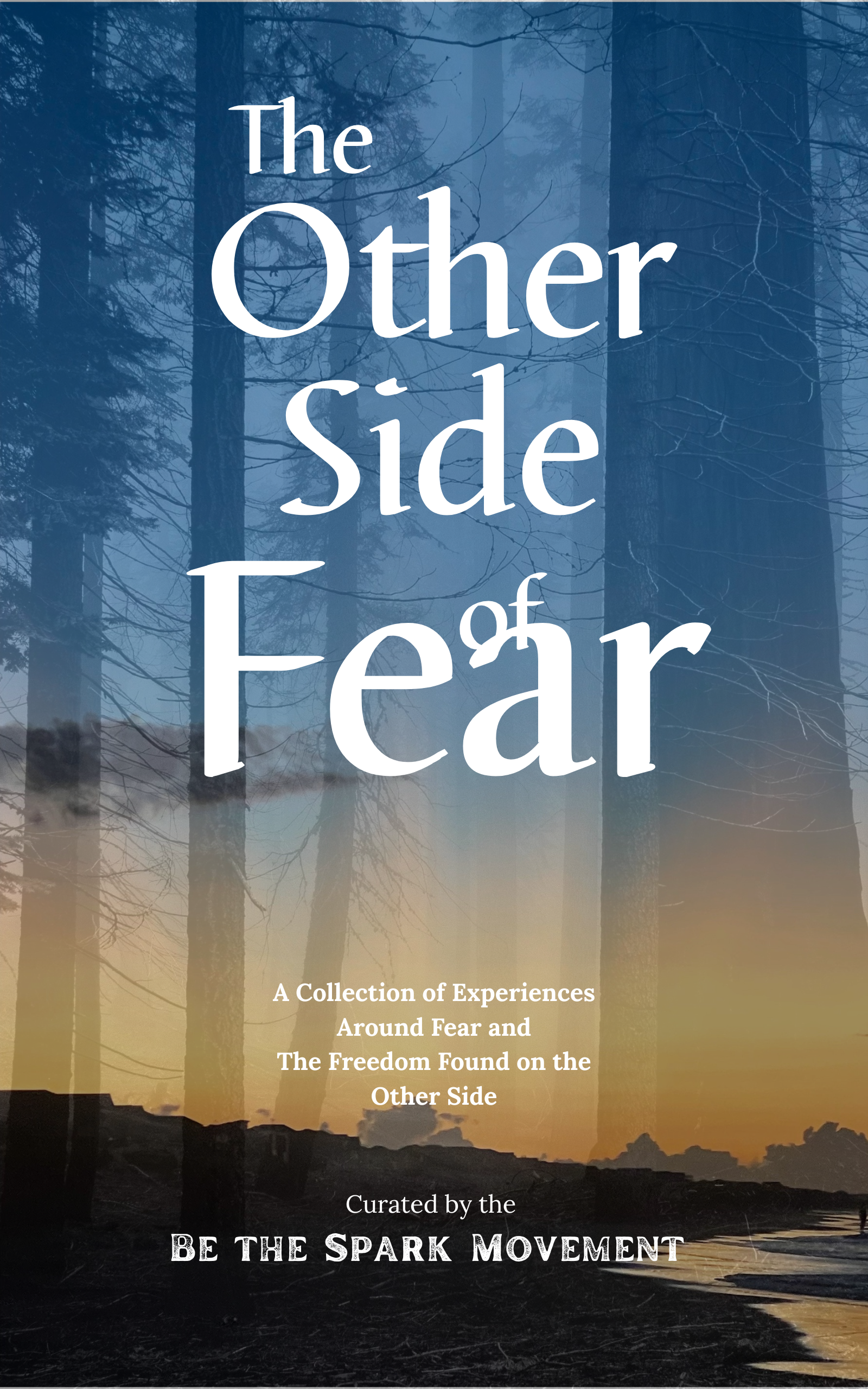 A vintage hardcover book with the title The Other Side of Fear resting on a rustic surface.