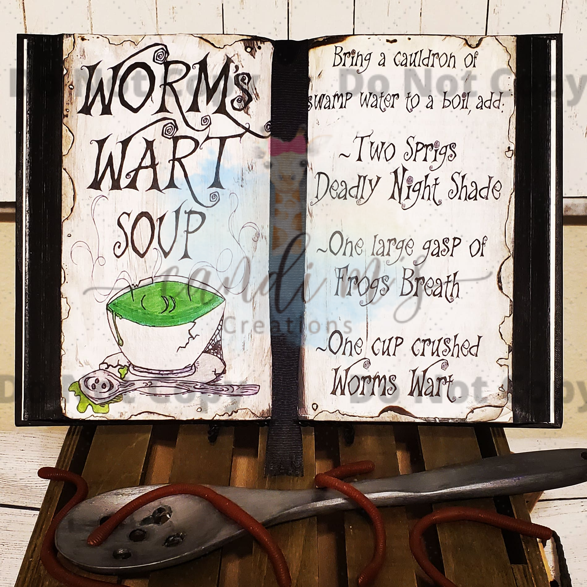 Worms Wart Soup Poison Book Decoration