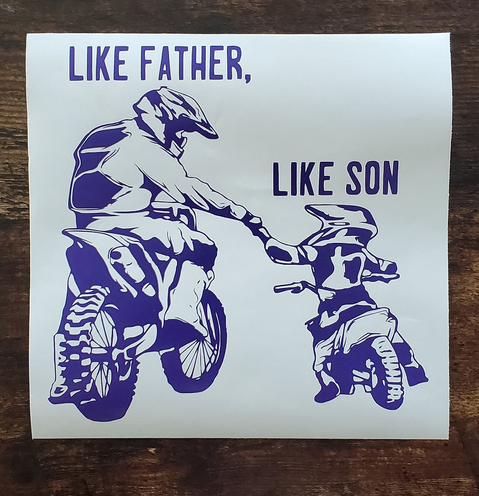 Thumbnail: Father and Son/Daughter Riding Decal | Dirtbike