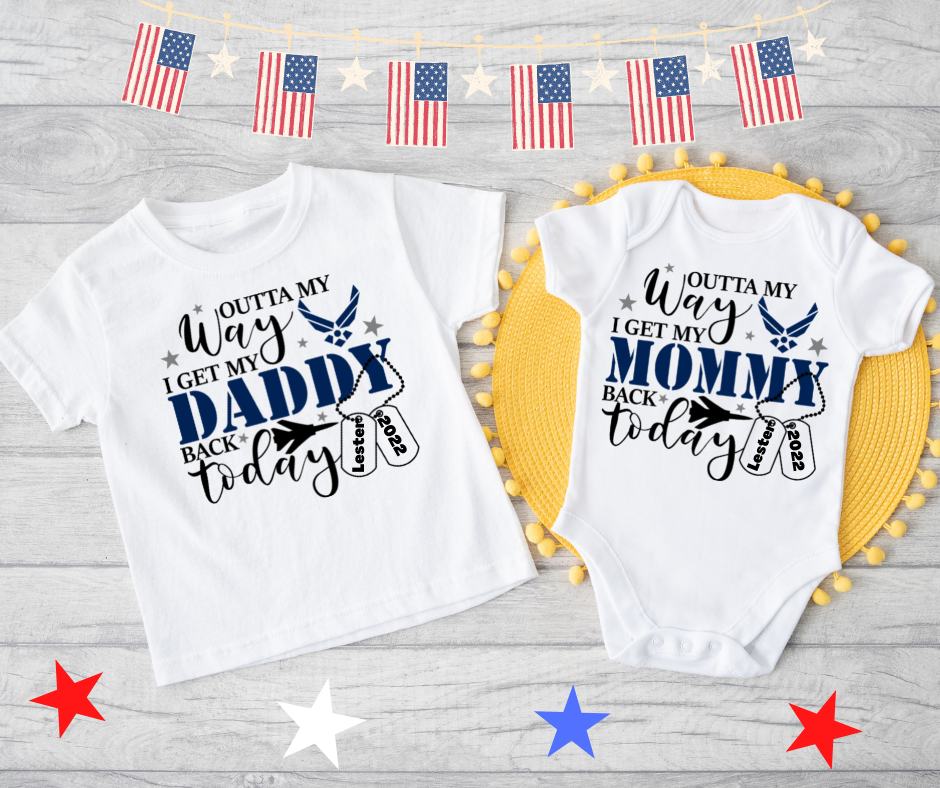 Thumbnail: Outta My Way I Get My Daddy Back Today| Personalized Mommy or Daddy shirt/Onesie