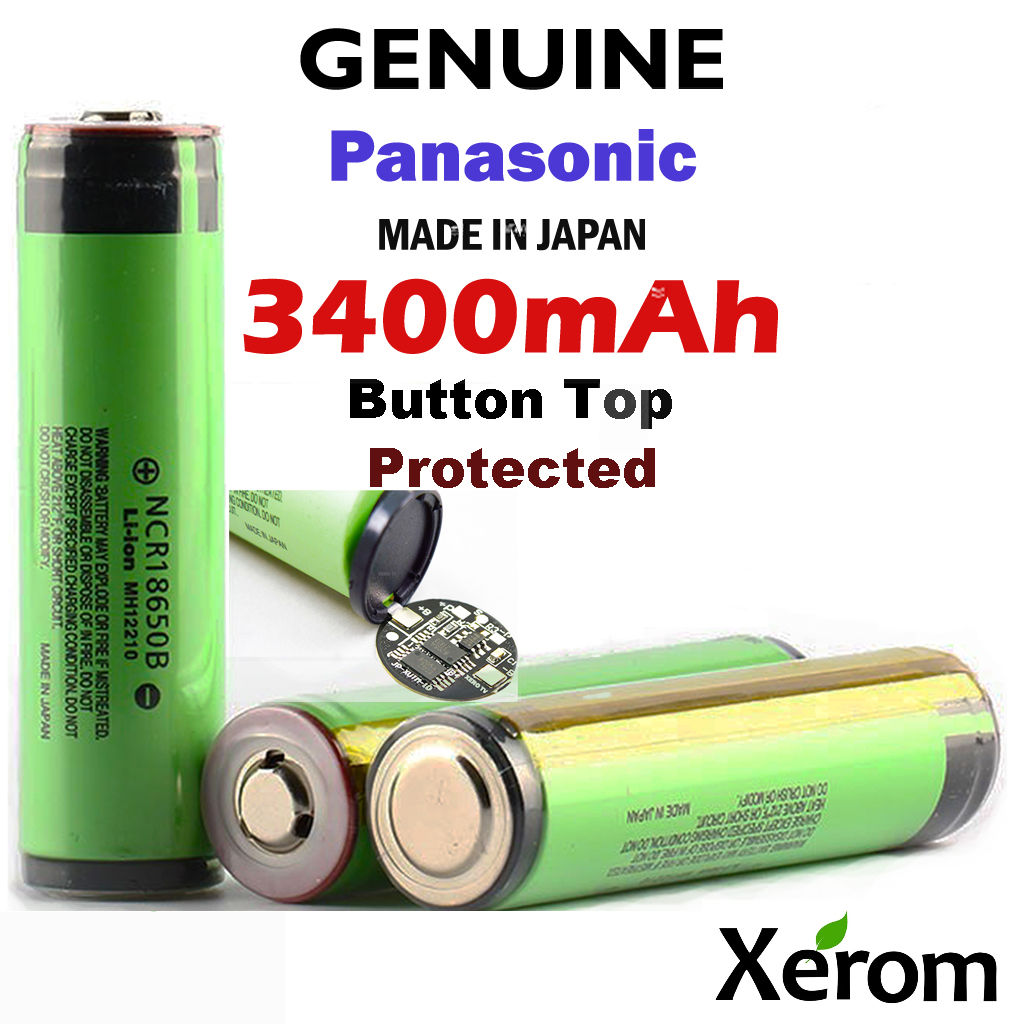 NCR18650B Lithium 3400mAh Panasonic 3.7V Battery Genuine