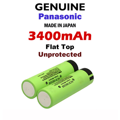 18650 Battery NCR 18650 B 3400mAh 3.7V Unprotected Rechargeable