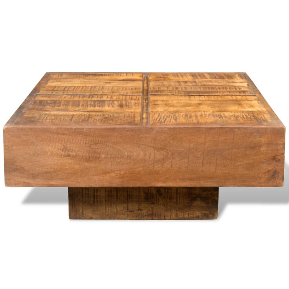Thumbnail: NNEVL Coffee Table Brown Square Solid Mango Wood