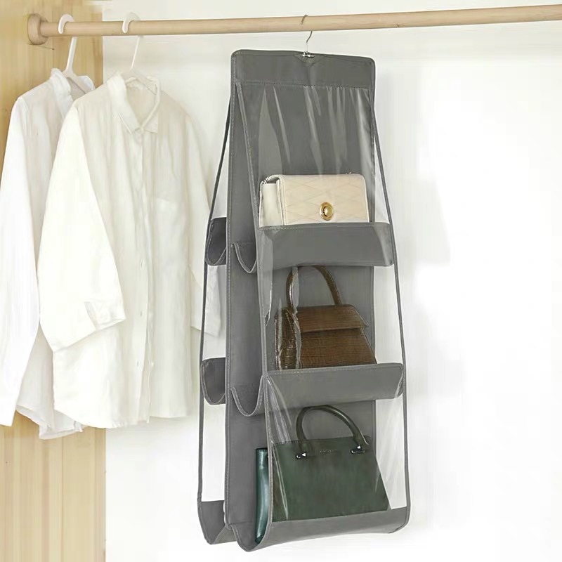 FoldNest 6-Pocket Handbag Organiser styled in a setting