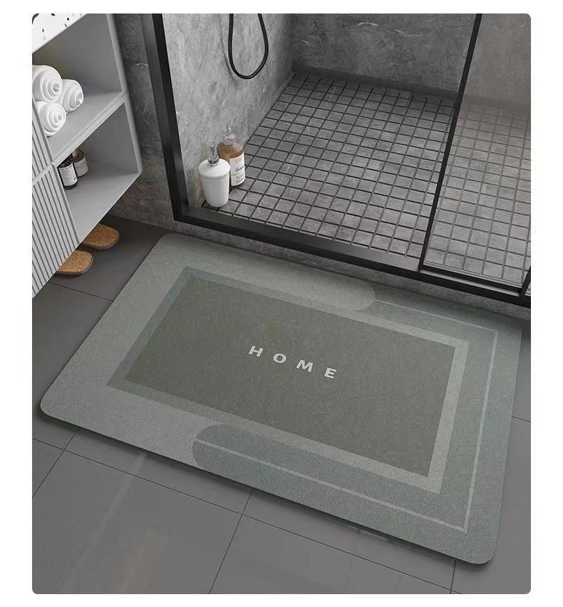DryStep Quick-Dry Bathroom Floor Mat styled in a setting