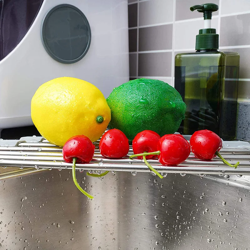 SinkNest Roll-Up Sink Drying Rack styled in a setting